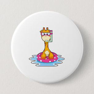 Giraffe at Swimming med Snorkel Knapp