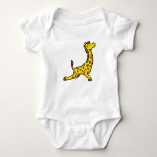 Giraffe at Yoga Stretching övningar Leg T Shirt