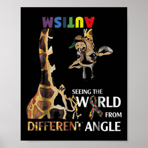 Giraffe Autism ser världen från olika håll Poster