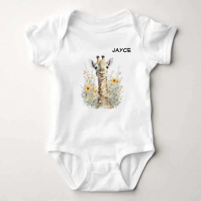 Giraffe Baby Anpassade T Shirt (Framsida)