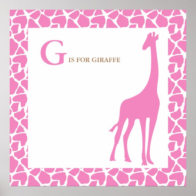 Giraffe Baby Bedroom Wall Poster (Framsidan)