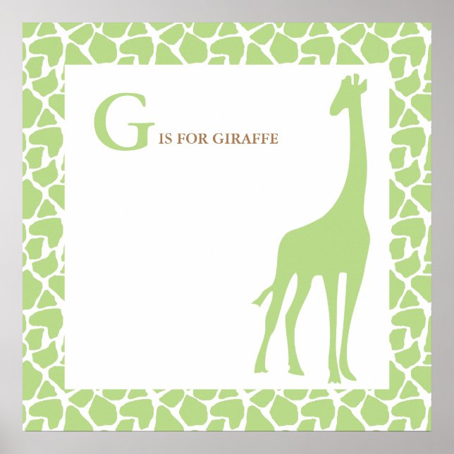 Giraffe Baby Bedroom Wall Poster (Framsidan)