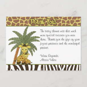 Giraffe Baby Mamma Baby Shower Tack för att du fic Kort
