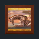 GIRAFFE BABY OF AFRIKA KEEPSAKE BOX MINNESASK<br><div class="desc">Solnedgången för en baby Giraffe vilande,  det är vårtiden på Afrikans serengeti.</div>