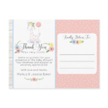 Giraffe Baby Shower Cute Blommigt Tack Photo