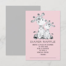 Giraffe Baby Shower Diaper Raffle Biljett
