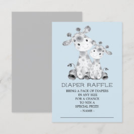Giraffe Baby Shower Diaper Raffle Biljett Inbjudningar