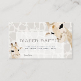 Giraffe Baby Shower Diaper Raffle Biljett Tilläggskort