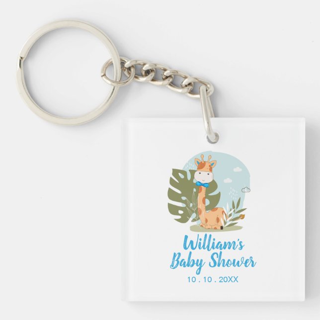 Giraffe Baby Shower Napkin (Boy Safari Animal) (Framsidan)