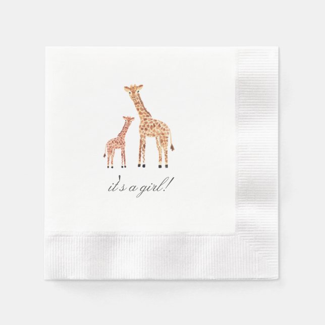 Giraffe Baby Shower Pappersservett (Framsidan)
