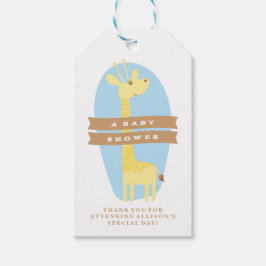 Giraffe Baby Shower Tack Gift Märkre Presentetikett