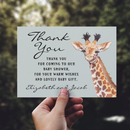 Giraffe Baby Shower Tack Kort