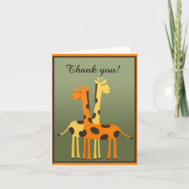 Giraffe Baby Shower Tackkort Card