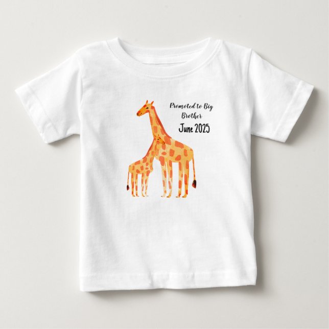 Giraffe Baby T-Shirts Big Brother Promoted  (Framsida)
