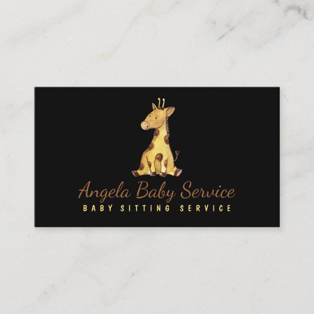 Giraffe Baby Visitkort (Framsida)