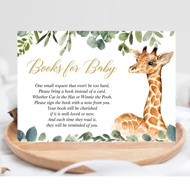 Giraffe babydusch bok i stället för ett kort (Skapare uppladdad)