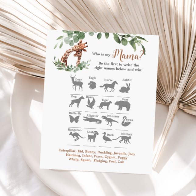 Giraffe babydusch Vem är min mamma? (Skapare uppladdad)