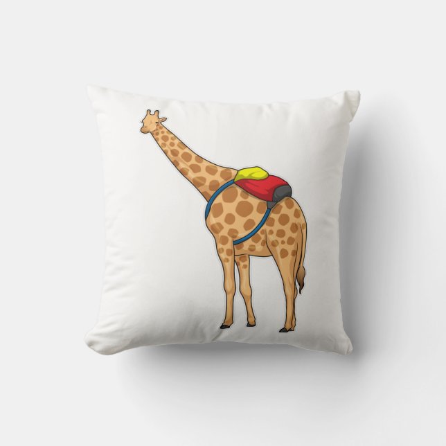 Giraffe Backpack Kudde (Framsida)