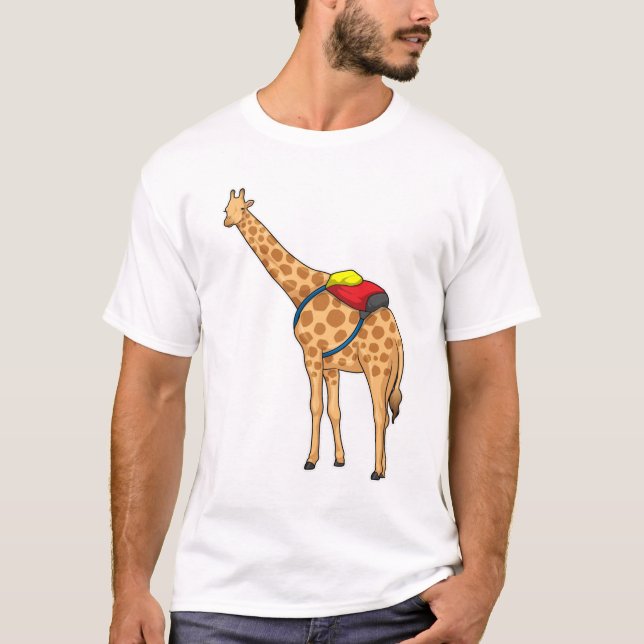 Giraffe Backpack T Shirt (Framsida)