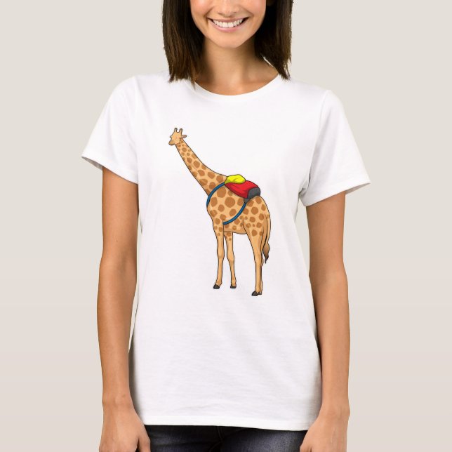 Giraffe Backpack T Shirt (Framsida)