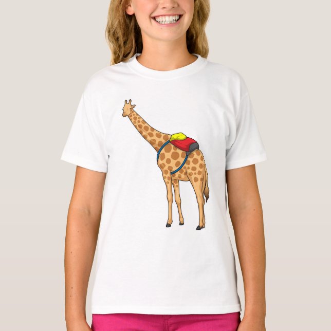 Giraffe Backpack T Shirt (Framsida)