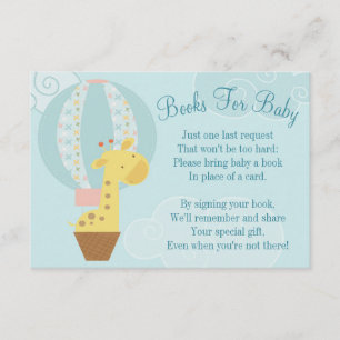 Giraffe Ballong Baby Shower Bok Kort Ta Med En Bok
