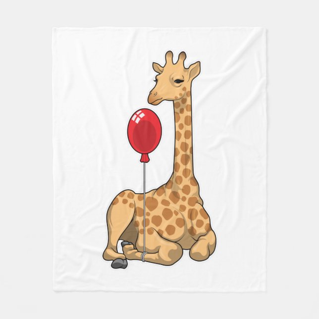 Giraffe Balloon Fleecefilt (Framsidan)