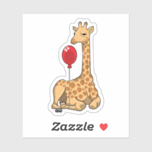 Giraffe Balloon Klistermärken