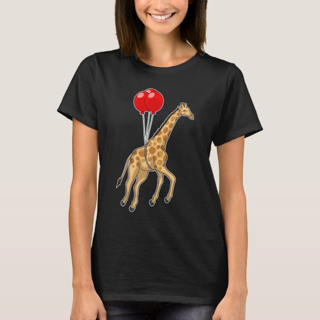 Giraffe Balloon T Shirt (Framsida)