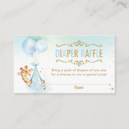 Giraffe Balloons Baby Shower Diaper Raffle Biljett Tilläggskort