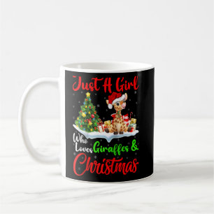 Giraffe bara en flicka som Kärlek ger skam och jul Kaffemugg