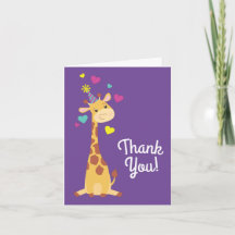 Giraffe Barnkalas Söt Tack