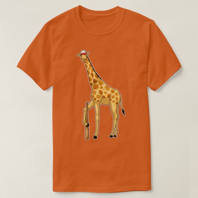 Giraffe Baseball Baseball fladdermus T Shirt (Design framsida)