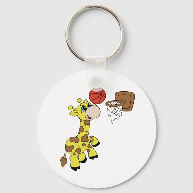 Giraffe Basketball Keychain Nyckelring (Framsida)