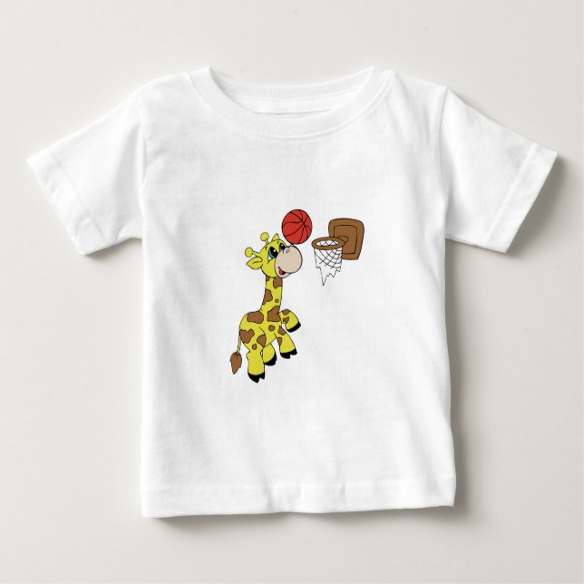 Giraffe Basketball T-shirts och Gifts (Framsida)