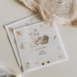 Giraffe & Bear Nursery Bohemian Leksak Baby Shower Pappersservett