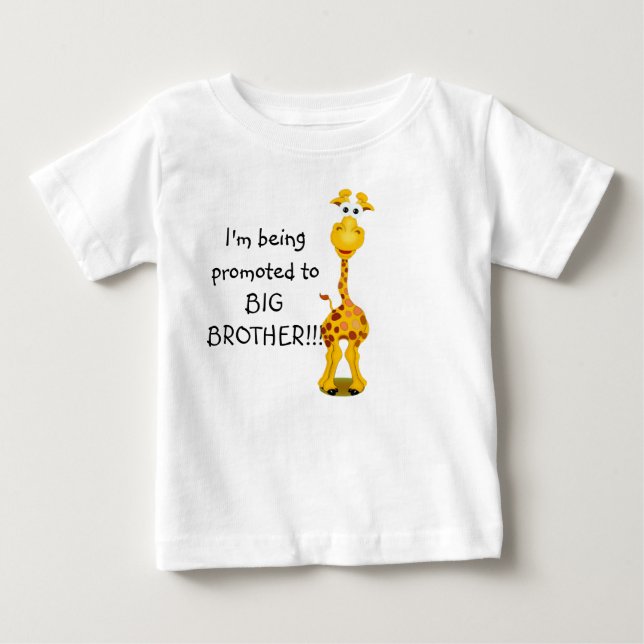 Giraffe befordrades till Big Brother Infant Tshirt Tee (Framsida)