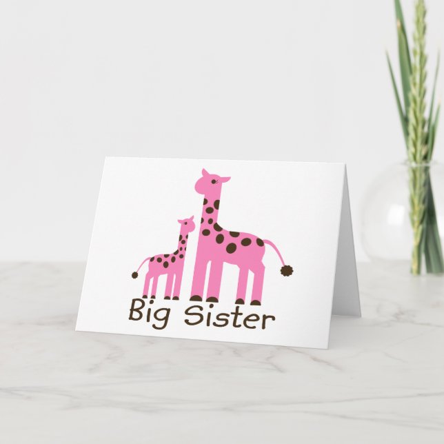 Giraffe Big Sister Kort (Framsida)