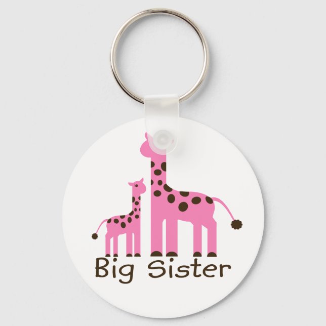 Giraffe Big Sister Nyckelring (Framsida)