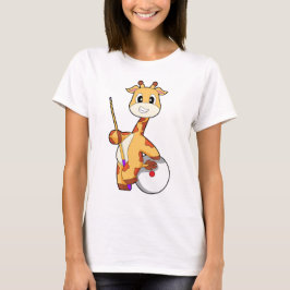 Giraffe Billiards Cue Sports T Shirt