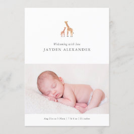 Giraffe Birth Notice Meddelande