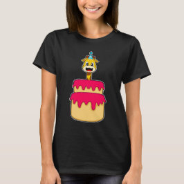 Giraffe Birthday Cake T Shirt