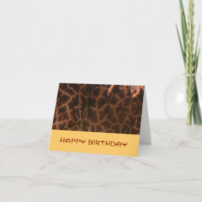 Giraffe Birthday Card Kort (Framsida)