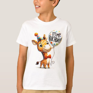 Giraffe Birthday Celebration T Shirt