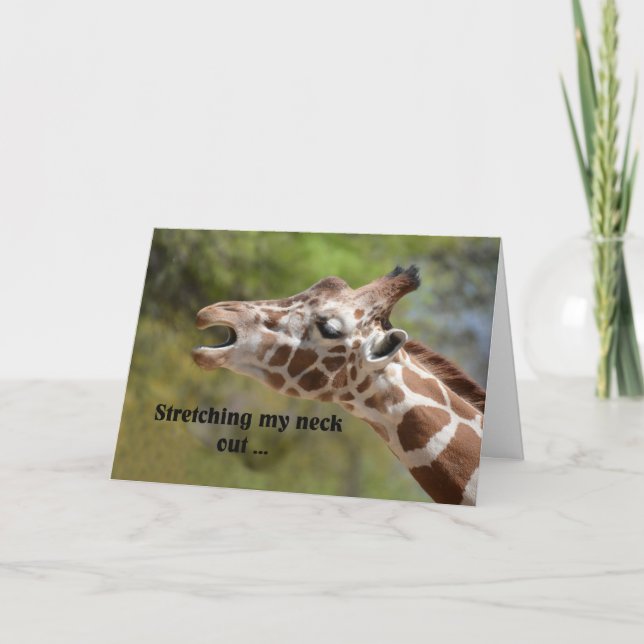 Giraffe Birthday Kort (Framsida)