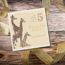 Giraffe Birthday Safari Pappersservett