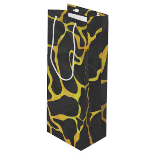 Giraffe Black and Gult Print
