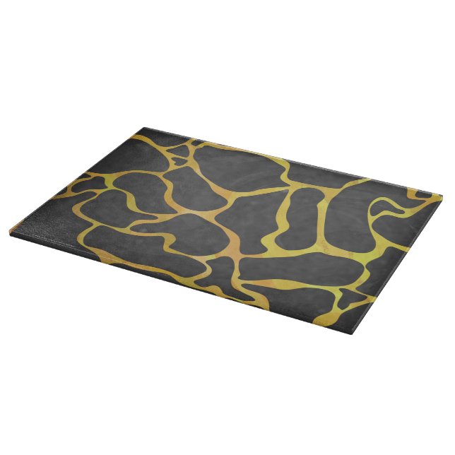 Giraffe Black and Gult Print (Hörn)