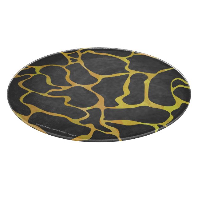 Giraffe Black and Gult Print (Hörn)