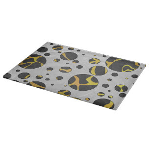 Giraffe Black and Gult Print